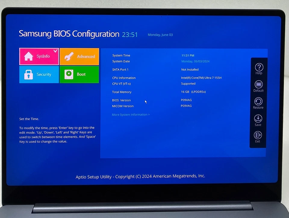 SAMSUNG GALAXY BOOK4 PRO 14" Laptop Intel Ultra 7 155H 16 GB Ram NO HD/OS (FL) - Image 2 of 4