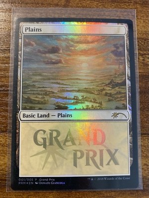 MTG PLAINS FOIL (Grand Prix)  Las Vegas Promo MINT D. Giancola Art 2018 UNPLAYED