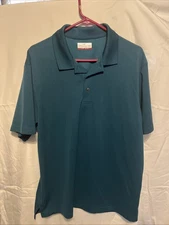 Grand Slam Performance Xl Golf Shirt Made In Vietnam 100% Polyester Dark Green