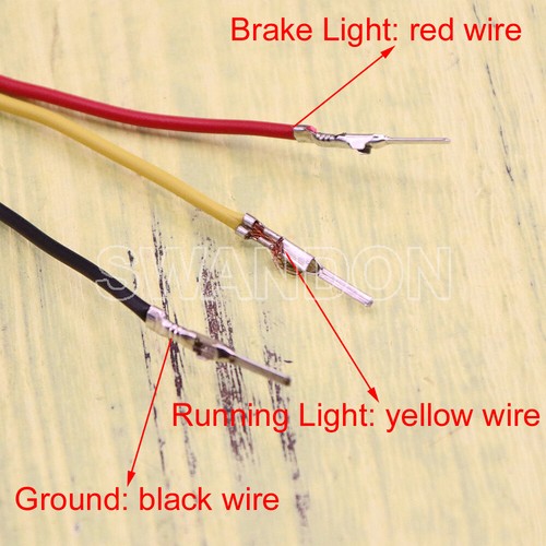 Best Red 12V GM MOTORCYCLE 8/LED Fender REAR TAIL BRAKE STOP LIGHT E-mark - Picture 8 of 9