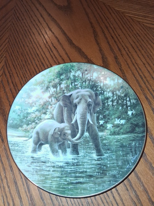 SL 9530/ The Asian Elephant Plate bradford exchange collector plates