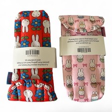 Set of 2 Miffy Floral Glasses Case Sleeve Sunglasses Storage Soft Protector