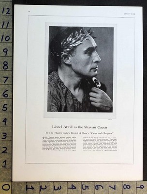 1925 LIONEL ATWILL THEATRE ACTOR GUILD CAESAR SHAW PLAY STEICHEN PRINT FC10091