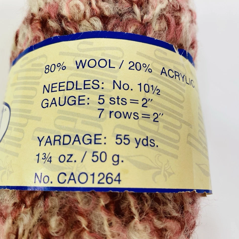 Reynolds Chandail Yarn 80% Wool 20% Acrylic Color #1440 Rose Quartz Bulky France - Image 4 of 4