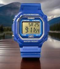 Casio F-108WH Illuminator Blue Watch.