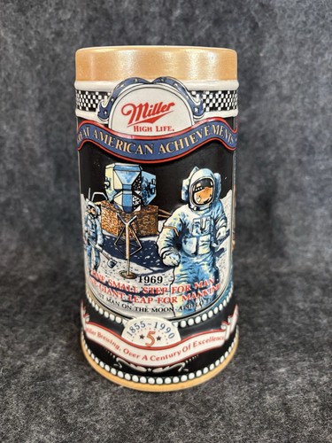 Vintage Miller High Life Stein Great American Achievements NASA Apollo 11 #5