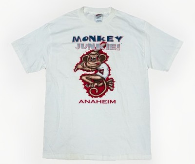 Vintage Anaheim Angles Rally Monkey Junkie 2000 T-Shirt Men s L Y2K