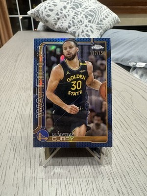 2025-26 Topps Chrome - Stephen Curry #201 Blue Basketball Refractor /150 Sp