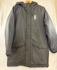 Spyder Boys Solid-Hued Insulated Parka Polar Jacket with Hood, Youth XL 18/20