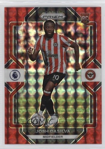 Josh Dasilva [Red Mosaic] #44 2022 Panini Prizm Premier League card