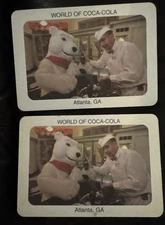 World of Coca Cola Atlanta Georgia Polar Bear Thick Postcards (2) 5x3.5"