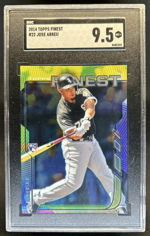2014 Topps Finest Jose Abreu RC Rookie #22 White Sox SGC 9.5