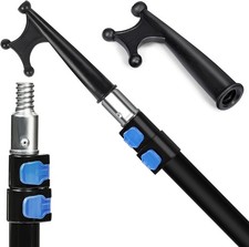 Lineslife Boat Hooks for Docking,Telescoping 3ft-Black, black,3ft