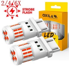 246x 3157 Red Led Strobe Flashing Blinking Brake Tail Lightparking Bulb