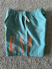 Men's GAP Nylon Drawstring Pull On Elastic Waistband Shorts L 6" Inseam