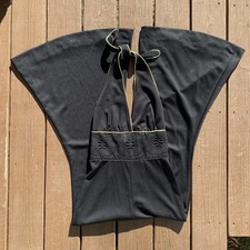 1970  s Black Lace Bell Bottom Jumpsuit