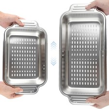 Over the Sink Colander Strainer Basket ALL METAL Extendable Drain Colander Wash