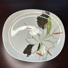 Red Wing Pottery Vintage 40s 50s Lotus Bronze Concord Platter Handpainted