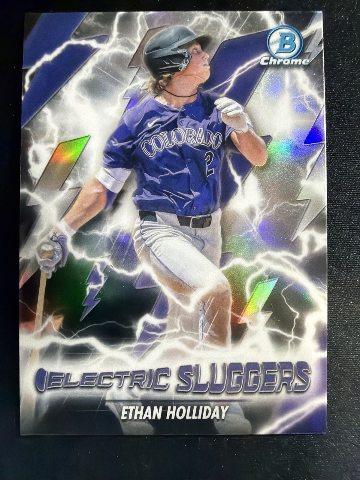 2026 Bowman Chrome Electric Sluggers Ethan Holliday Colorado Rockies #ES-13