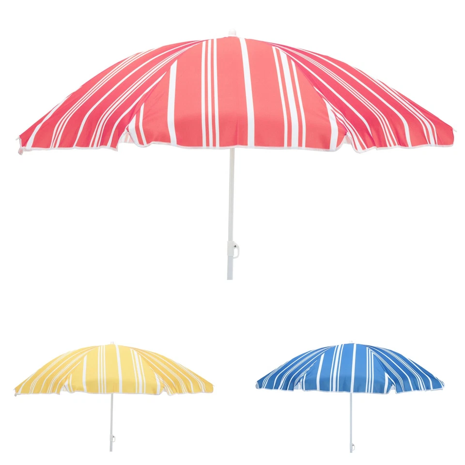 INDA-EXCLUSIV Strandschirm Sonnenschirm Gartenschirm Schirm Sonnenschutz Ø1,80m knickbar UV