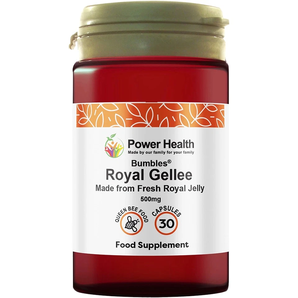 Bumbles Royal Jelly Queen Bee Food 500mg 30 Capsules Power Health
