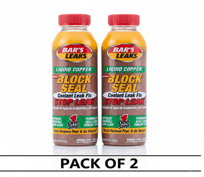 2 Pack Bar's Leaks Block Seal Liquid Copper Coolant Leak Fix,
