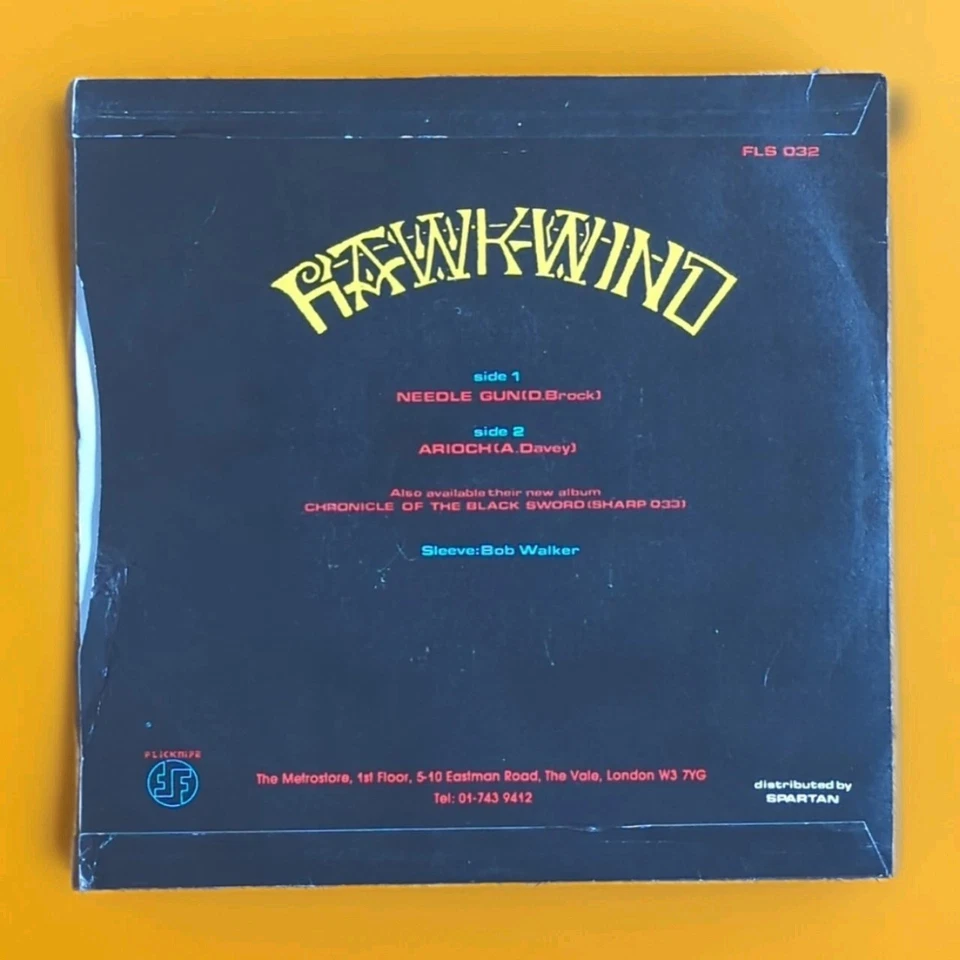 Hawkwind/Needle Gun ... Vinyl, 7" Single, 1985 Flicknife Records - Nr.Mint Cond. Foto 3 de 4