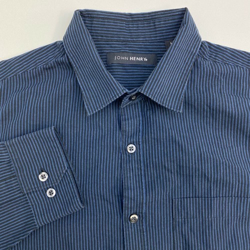 John Henry Button Up Shirt Mens Medium 
