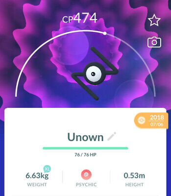 Unown F-Pokémon Go shiny