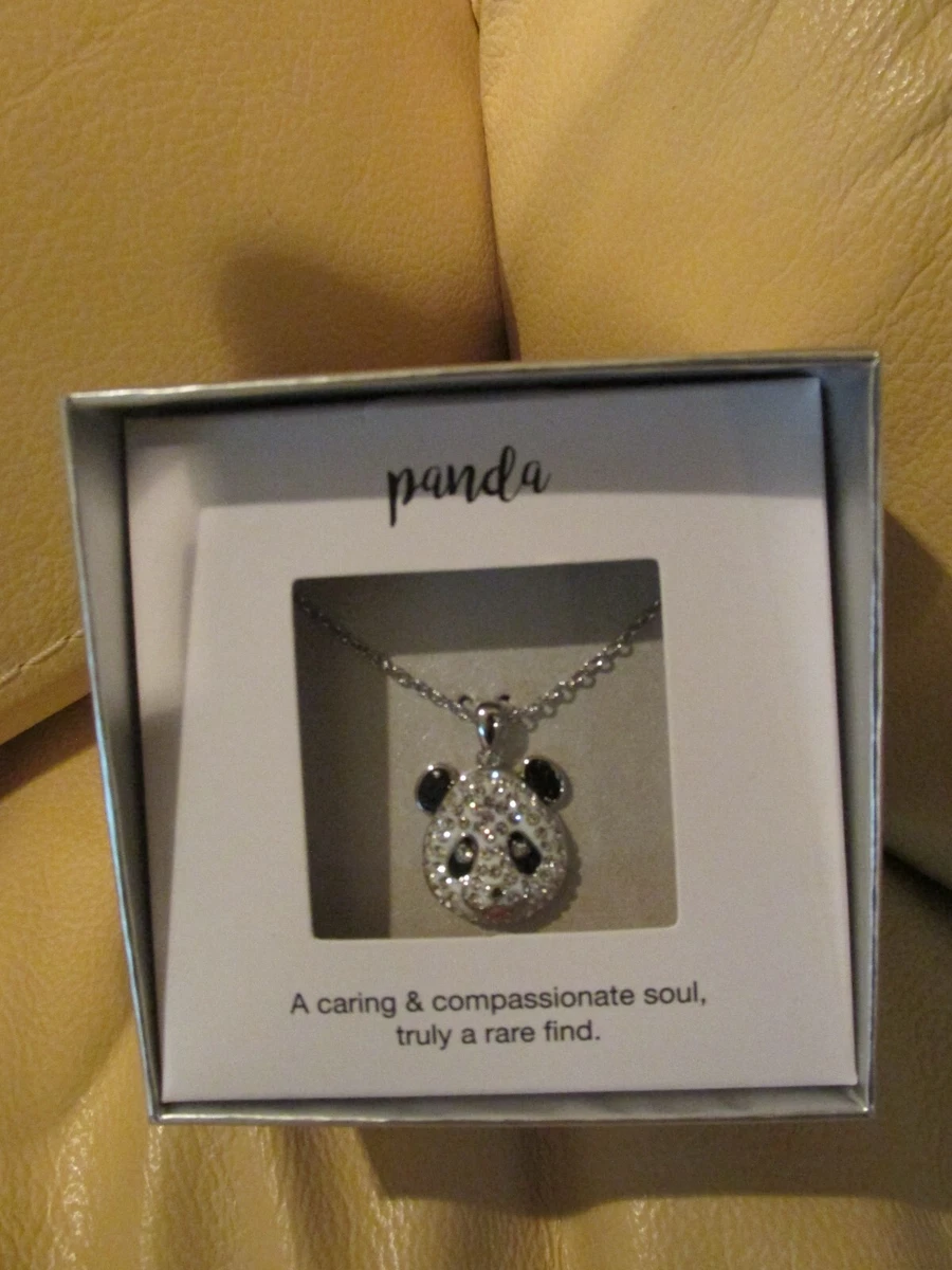PANDA Pendant Necklace w Sterling Silver 18