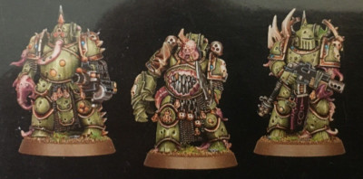 Death Guard Plague Marine x 3-Nurgle-Easy to Build-Chaos-Space-Warhammer 40k