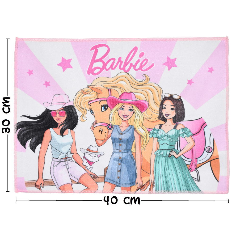 TOVAGLIETTA BARBIE IN TESSUTO DA COLAZIONE PRANZO 40X30 CM