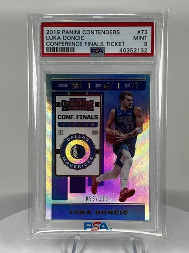 2019 Contenders Optic Conference Finals Ticket /125 Luka Doncic #73 - PSA 9 Mint