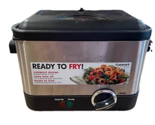 Cuisinart CDF-100 Compact 1.0 Liter Fryer  Brushed Stainless Steel New No Box