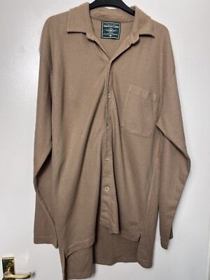 STONE RIVER CLASSICS Light Brown Tan Heavy Cotton Blend Long Sleeve Shirt  Size L UK