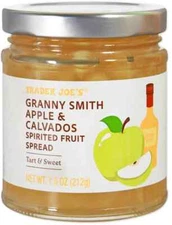 Trader Joe's 7.5 oz. GRANNY SMITH APPLE & CALVADOS Spirited Fruit Spread BB 2/27