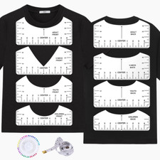 10 PCS T-Shirt Ruler Guide - Tshirt Measurement Tools for Children Youth Adult,