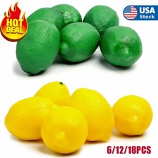 Fake artificial lemons lemon decor kitchen faux fake fruit lemons decoration US