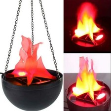 1-10PCS LED Hanging Flame Light Fake Fire Simulated Light Halloween Decor Lamp