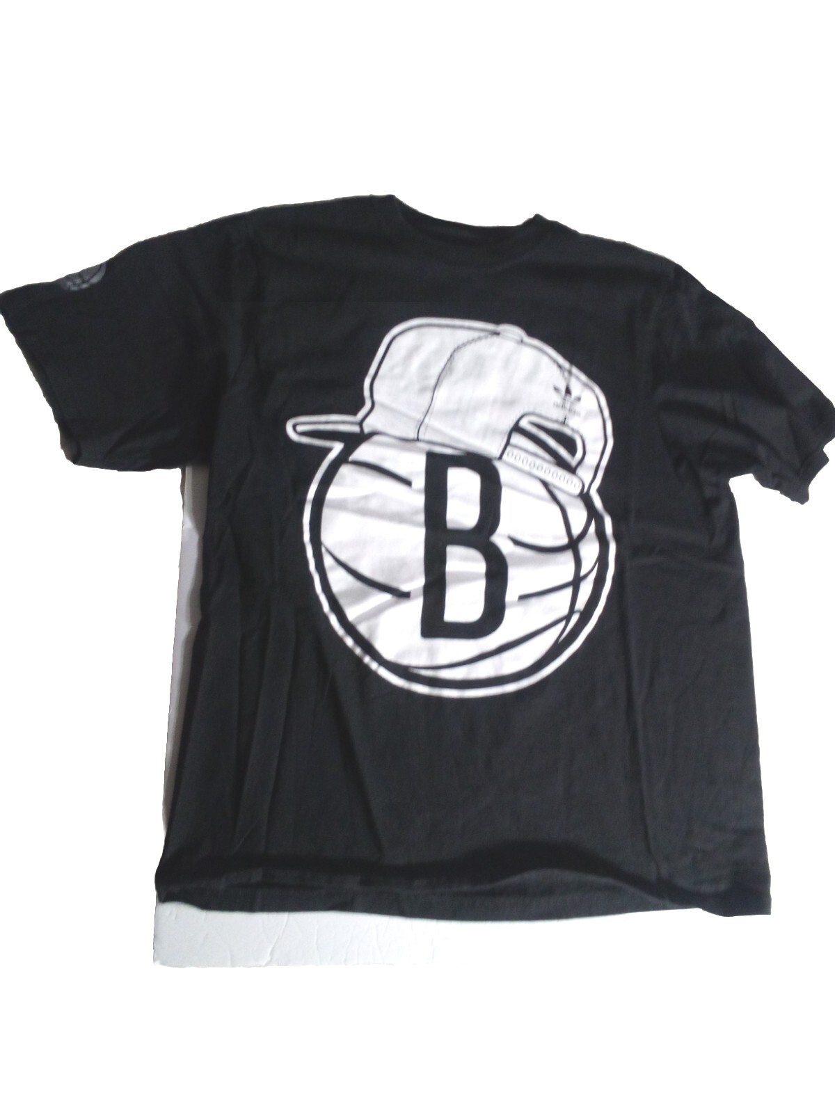 Adidas Originals Brooklyn Nets Logo Men Large Black T… Gem