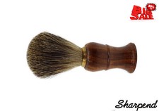 Brown Wooden Handlebar Beard Cream Badger Hair Wet Shaving Brush for Men