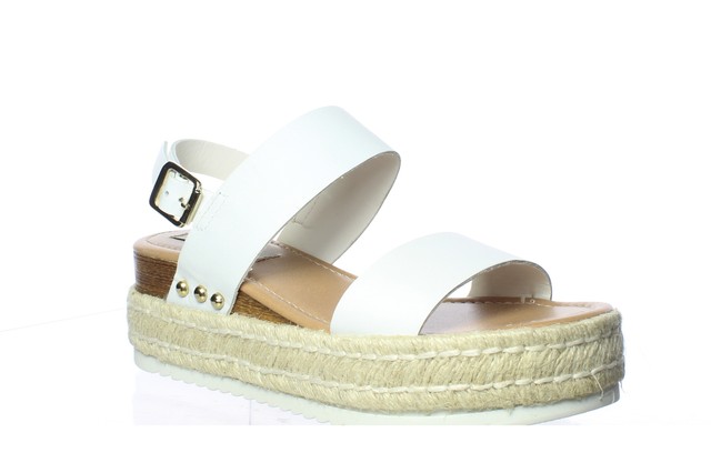 steve madden platform sandals white