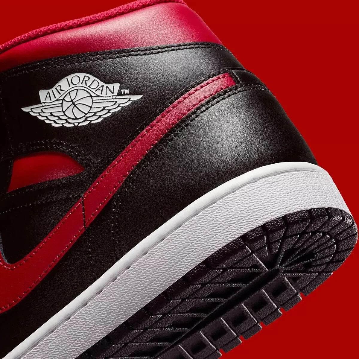 Air Jordan 1 Mid Men Multi Sz Black/Varsity Red-Summit Red DQ8426