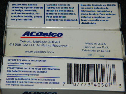 (4) ACDELCO 41-928 PLATINUM SPARK PLUGS FOR BERETTA CAVALIER S10 SONOMA SUNFIRE - Picture 2 of 2