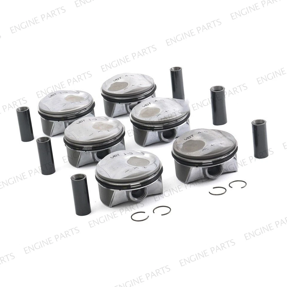 6Pcs Pistons & Rings Set For Porsche Macan Panamera S 4S 3.0T V6 Turbo 970 95B — 第 4/4 张图片