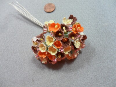 Vintage Bunch of Small Velvet Forget-Me-Knots