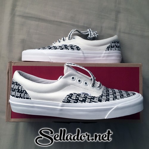 vans era 95 dx fear of god white mens black