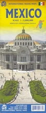 Mexico Map, with city plans of Mexico City, Guadalajara, & Oaxaca: 2022, by ITMB