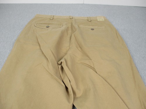 VINTAGE Banana Republic Pants Mens 32x32 Smithfields Tan Pleated Relaxed W/ Tags - Picture 10 of 20