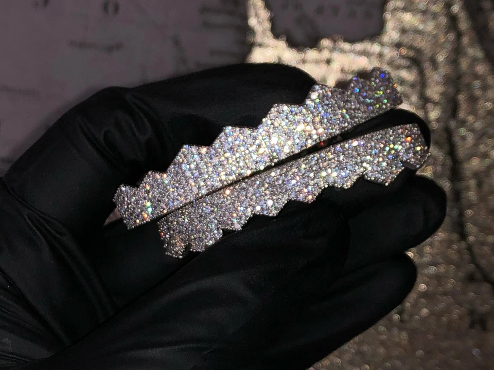 Parrilla dorada Joker blanco 14k para dientes bucales parte superior inferior hip hop 8 parrillas de dientes Foto 3 de 4